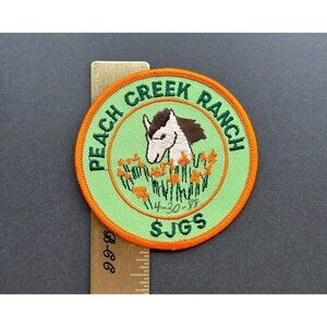 1996-97 Trail's End Gourmet Popcorn Vintage Hat Jacket Patch Outdoors 3"